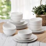 Pfaltzgraff Josephine 24-Piece Dinnerware Set, Porcelain Dish Set with Embossed ... - Image 6