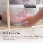 IRIS USA 32 Qt Stackable Plastic Storage Bins with Lids, 4 Pack - BPA-Free, Made... - Image 4
