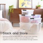 IRIS USA 32 Qt Stackable Plastic Storage Bins with Lids, 4 Pack - BPA-Free, Made... - Image 5