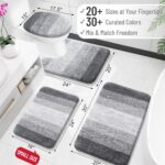 OLANLY Bathroom Rugs Mat 30x20, Extra Soft Absorbent Microfiber Bath Rugs, Rubbe... - Image 3