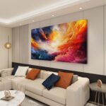 Pogusmavi Wall Art for Living Room - Abstract Canvas Wall Art - Colorful Paintin... - Image 3