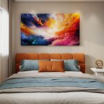 Pogusmavi Wall Art for Living Room - Abstract Canvas Wall Art - Colorful Paintin... - Image 4