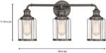 DESIGNERS FOUNTAIN Anson 3-Light Industrial Bathroom Vanity Light Fixture, Satin... - Image 5