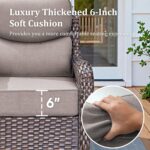 Luxury Outdoor Swivel Rocker Patio Chairs Set of 3, High Back Swivel Patio Chair... - Image 6