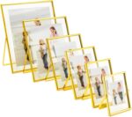 Calculs Gold Floating Frame Vertical Shelf Picture Frame Tabletop Gold Sign Phot... - Image 7