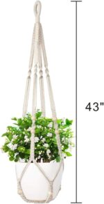 1 Pack Macrame Plant Hanger,Hanging Plant Holder, Boho Home Decor Hanging Basket... - Image 4