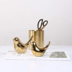 FANTESTICRYAN Small Birds Statues Gold Home Decor Modern Style Figurine Decorati... - Image 3