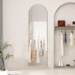 Arched Full Length Floor Mirror, Gold Aluminum Alloy Frame, 59"x16" Inch, Freest... - Image 3