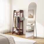 Arched Full Length Floor Mirror, Gold Aluminum Alloy Frame, 59"x16" Inch, Freest... - Image 4