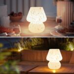 ONEWISH Mushroom Lamp Small Bedside Table Lamp-Nightstand Nightlight Dimmable St... - Image 6