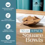 Posh Setting - Gold Glitter Plastic Serving Bowls for Party (32oz - 4 Pack) Squa... - Image 3