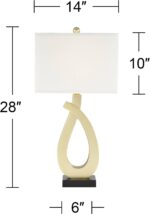 360 Lighting Simone 28" Tall Set of 2 Modern Table Lamps with USB Ports A+C Char... - Image 5