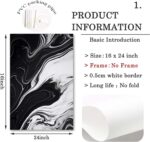 Black and White Marble Wall Art Abstract Painting Canvas for Living Room Bedroom... - Image 5