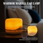 Marble Lamp Night Light Touch Bedside Table Lamp for Bedroom,Type-C Rechargeable... - Image 4
