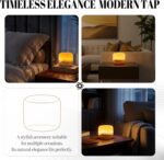 Marble Lamp Night Light Touch Bedside Table Lamp for Bedroom,Type-C Rechargeable... - Image 10