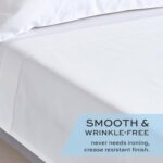 White Classic Twin Flat Sheets 3 Pack, White Cotton Flat Bed Sheet 66x104 Inches... - Image 4