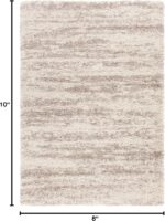 SAFAVIEH Area Rug 8x10 - Hudson Shag Collection - Large - Ivory & Beige, Non-She... - Image 3