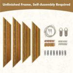 Antique Frame for 20x24 Canvas Paintings, No Front & Back, 3.6" Wide DIY Solid W... - Image 3