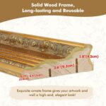 Antique Frame for 20x24 Canvas Paintings, No Front & Back, 3.6" Wide DIY Solid W... - Image 4