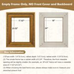 Antique Frame for 20x24 Canvas Paintings, No Front & Back, 3.6" Wide DIY Solid W... - Image 5