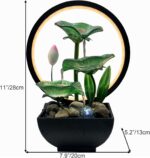AOZITA Tabletop Water Fountain, Green Glass Zen Fountain,Indoor Water Feature wi... - Image 3