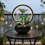 AOZITA Tabletop Water Fountain, Green Glass Zen Fountain,Indoor Water Feature wi... - Image 6