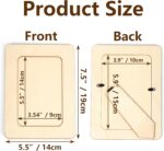 Lesnala 6Pcs Unfinished Wood Picture Frames with 4 Sheets Crystal Diamond Sticke... - Image 6
