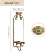 Gold Candle Sconces Wall Decor: Modern Decorative Wall Candle Holder Set of Two ... - Image 3