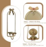 Gold Candle Sconces Wall Decor: Modern Decorative Wall Candle Holder Set of Two ... - Image 6