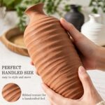 Dobbyby Ceramic Vase Set of 3 Neutral Decorative Vase for Farmhouse, Boho, or Ru... - Image 3