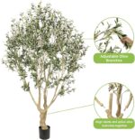 Realead Faux Olive Tree 7ft - Large Artificial Olive Tree Indoor with Realistic ... - Image 5