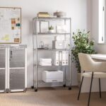 Seville Classics 5-Tier Wire Shelving with Wheels, 5-Tier, 30"" W x 14"" D (NEW ... - Image 7