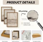 3 Piece Large Abstract Framed Wall Art, Neutral Beige Modern Art Wall Decor, Con... - Image 8