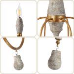 28.5" French Country Chandelier, 6-Light Farmhouse Dining Room Light Fixtures Ov... - Image 8