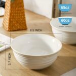 Serving Bowls Set of 2, 60 Ounce Ceramic Large Bowls, Deep Kitchen Bowls for Sal... - Image 4