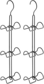 mDesign Metal Wire Over The Closet Rod Hanging Storage Organizer Hanger for Stor... - Image 10