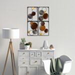 Tandefio 4 Pcs Metal Wall Art Abstract Wall Decoration Brown Metal Decor 14'' x ... - Image 7