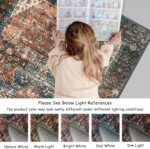 Moynesa Ultra-Thin Washable Vintage Area Rug - 3x5 Boho Non-Slip Entryway Rug Or... - Image 6