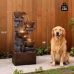 5 Tiers Water Fountain Outdoor Garden - 33.5" H Shape K Indoor Waterfall Fountai... - Image 3