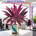 2PCS Large Realistic Artificial Boston Fern & Dragon's Blood Tree Plants, with V... - Image 7