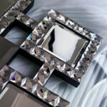 Large Decorative Mirror with Square Crystal, 47"x24" Bling Mosaic Mirror Wall De... - Image 3
