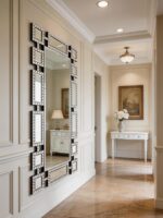 Large Decorative Mirror with Square Crystal, 47"x24" Bling Mosaic Mirror Wall De... - Image 7
