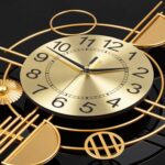 Large Wall Clock for Living Room Decor Metal Gold Modern Wall Clock with Pendulu... - Image 6