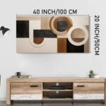 Tarfupth Brown Abstract Wall Art for Living Room Large Black Boho Geometric Mode... - Image 6