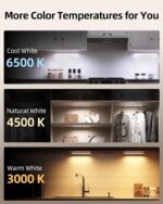 EZVALO 6-Pack Under Cabinet Lighting with Charging Station, 2000mAh Rechargeable... - Image 5