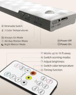 EZVALO 6-Pack Under Cabinet Lighting with Charging Station, 2000mAh Rechargeable... - Image 6