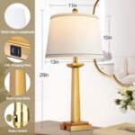 ROTTOGOON 29" Gold Table Lamps for Living Room Set of 2, 3-Color Temperature Nig... - Image 6