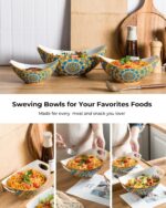 LAUCHUH Serving Dishes for Entertaining, Porcelain Serving Bowls with Handles Bo... - Image 4
