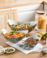 LAUCHUH Serving Dishes for Entertaining, Porcelain Serving Bowls with Handles Bo... - Image 6