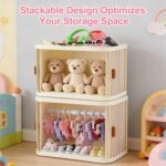 Foldable Doll Wardrobe Closet for Labubu Clothing - Double Sliding Door Stackabl... - Image 4